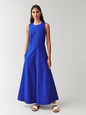 COS Sleeveless Royal Blue Wide-Leg Jumpsuit